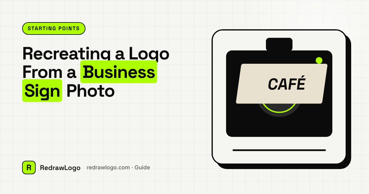 Recreating a Logo From a Business Sign Photo — RedrawLogo guide