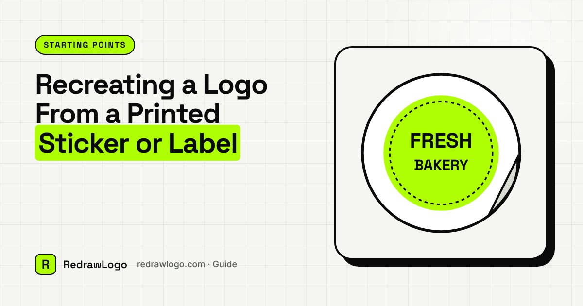 Recreating a Logo From a Printed Sticker or Label — RedrawLogo guide