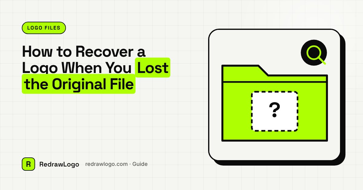 How to Recover a Logo When You Lost the Original File — RedrawLogo guide